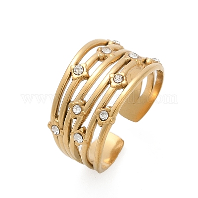 Открытые кольца манжеты из нержавеющей стали 304 RJEW-S629-10G-A-1