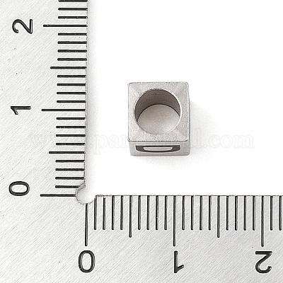 Европейские бусины из нержавеющей стали 201 STAS-M058-01D-P-1
