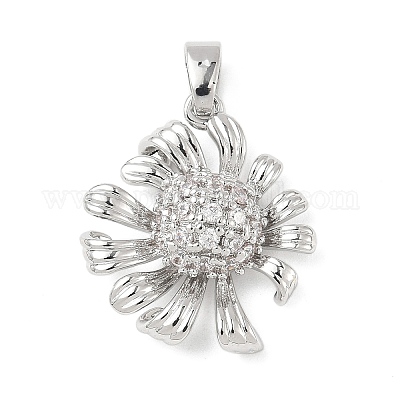 Латунные микро проложить кубического циркония подвески KK-D357-18P-1