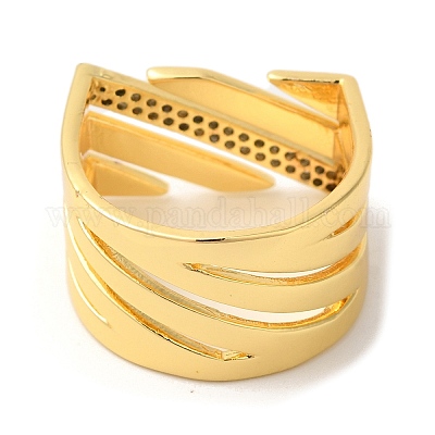 Кольца из латуни с микропаве RJEW-U008-30G-1