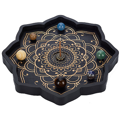 2 шт. 2 стиля держатель для курильницы из латуни и сосны AJEW-FH0006-22-1