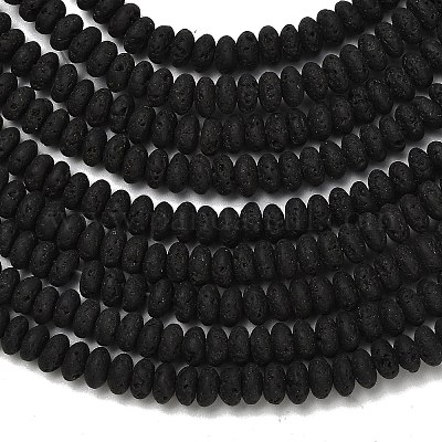 Бусы из натуральной лавы G-L635-A25-4x2mm-1