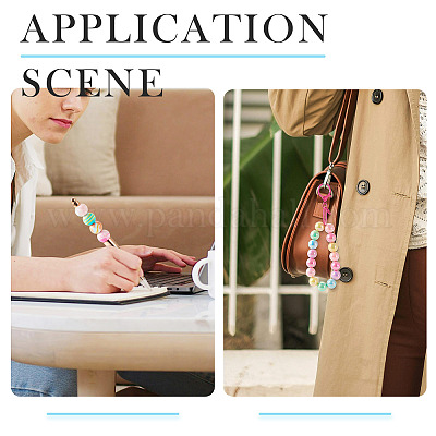 Наборы для самостоятельного изготовления круглых акриловых и силиконовых бусин DIY-TA0012-04-1