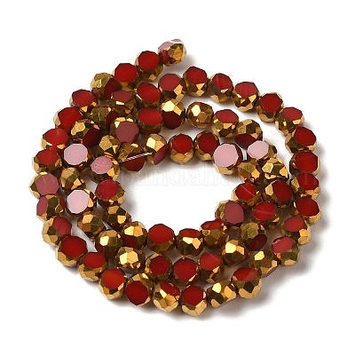 Стеклянные бусины с гальваническим покрытием  EGLA-P061-01A-07-1