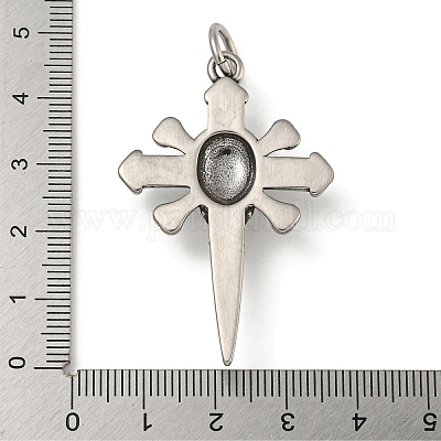 316 подвеска из нержавеющей стали с хирургическим микропаве с кубическим цирконием STAS-Z073-61AS-02-1