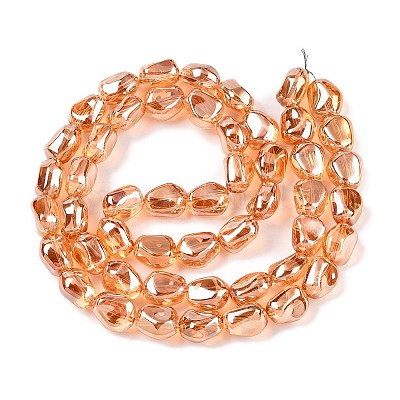 Стеклянные бусины с гальваническим покрытием &nbsp;EGLA-T021-08E-1