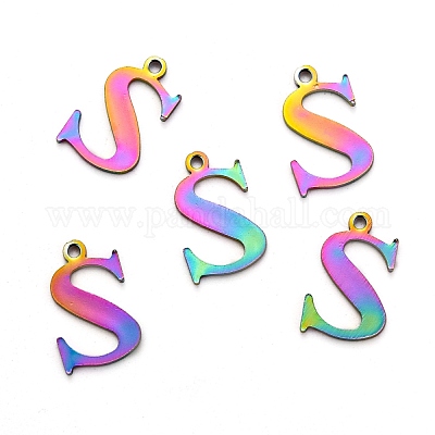 Ионное покрытие(ip) 304 нержавеющая сталь алфавитные подвески STAS-H122-S-M-1