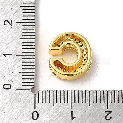 Латунные микропаве прозрачные кубические циркониевые подвески ZIRC-C009-01G-C-1