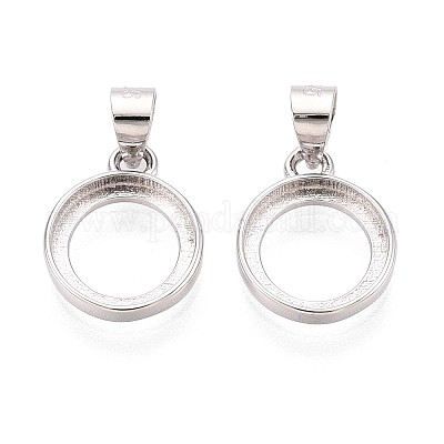 Сеттинги Серебряный кулон кабошон 925 стерлингов STER-N016-87B-P-1