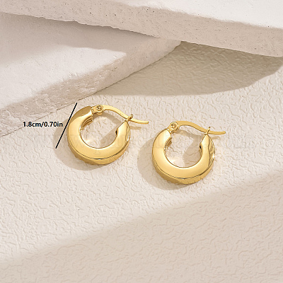 Винтажные серьги-кольца из нержавеющей стали 201 YA0718-1-1