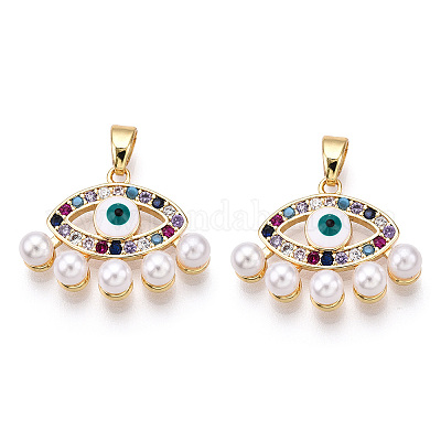 Латунные микро проложить кубического циркония подвески ZIRC-OY001-64G-1