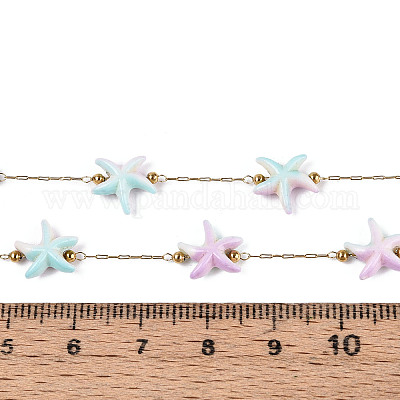 Цепи ручной работы из нержавеющей стали 316 в форме морской звезды CHS-N006-02G-1