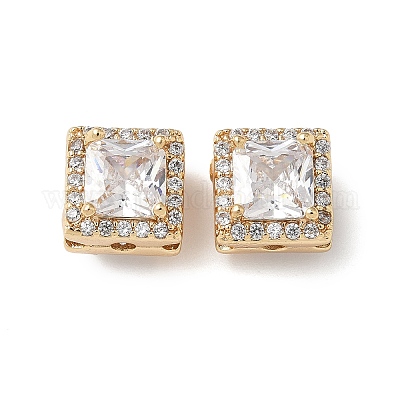 Латунные микропаве из прозрачного кубического циркония KK-G531-04G-1