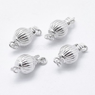 Антикоррозийные родиевые застежки из стерлингового серебра 925 пробы STER-F037-012P-1