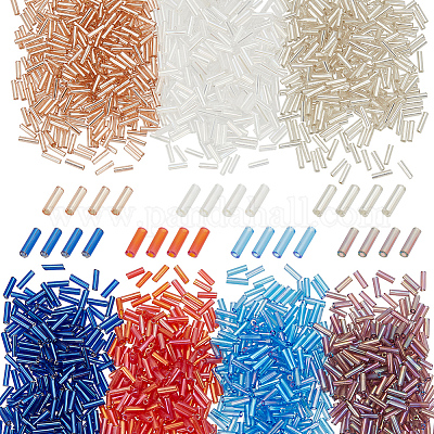 2100 шт. 7 вида стеклянных бусин SEED-HY0001-13-1