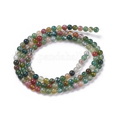 Natur Indien Achat Perle Stränge&nbsp;G-A130-2mm-K12-1