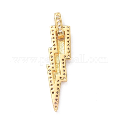 Pendentifs en laiton zircon cubique transparent&nbsp;ZIRC-P085-26G-1