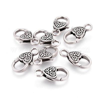 Застежки когтей омара в виде сердца в тибетском стиле LF014Y-TAS-NR-1