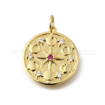 Латунные микро проложить кубического циркония подвески KK-U072-31G-1