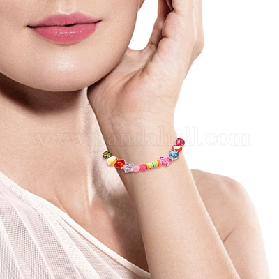 Набор для поиска ювелирных изделий своими руками из бусинок из акрила и полимерной глины DIY-YW0008-86-1