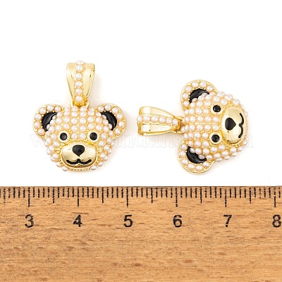 Подвески из искусственного жемчуга KK-E108-09G-1