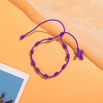 Браслеты из переплетенных бусин из нейлонового шнура WG2C716-13-1