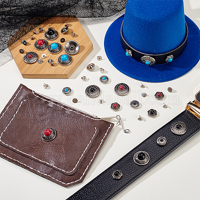 24 комплект декоративных заклепок из цинкового сплава 12 стилей BUTT-GA0001-36-1