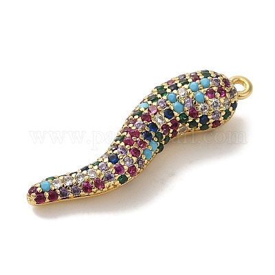 Подвеска из латуни с микропаве из кубического циркония KK-A229-03F-G-1