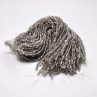 Подражать австрийский хрусталь двойной конус стеклянные бусы нити X-GLAA-F029-4x4mm-07-1