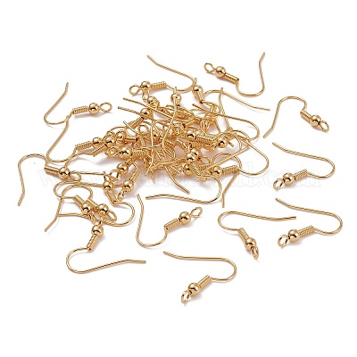 Латунные крючки для сережек X-KK-F824-017G-1