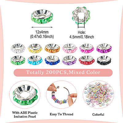 200 шт. латунные европейские бусины KK-TA0001-92-1