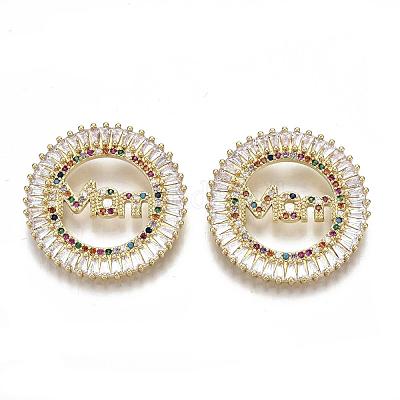 Латунные подвески из микро-паве ZIRC-S067-061-NF-1