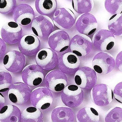 Светящиеся и печатные непрозрачные акриловые бусины LACR-G050-01D-1