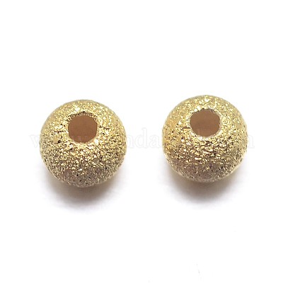 Настоящие 18k позолоченные круглые 925 бусины из стерлингового серебра STER-M101-01-3mm-1