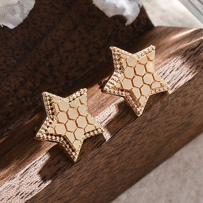 Латунь серьги EJEW-D288-14G-1