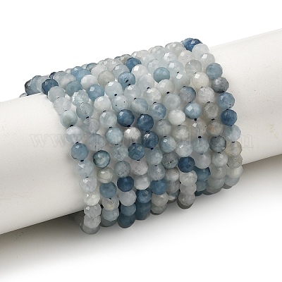 Природные Аквамарин бисер нитей&nbsp;G-A276-C09-4mm-02-1