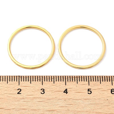 Ионное покрытие (ip) 304 нержавеющая сталь простые кольца RJEW-I101-01C-G-1