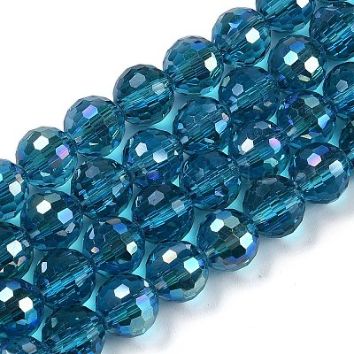 Прозрачные стеклянные бусины гальваническим пряди EGLA-N002-31-H07-1