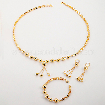 Элегантный комплект из латунных бусин LC6579-1