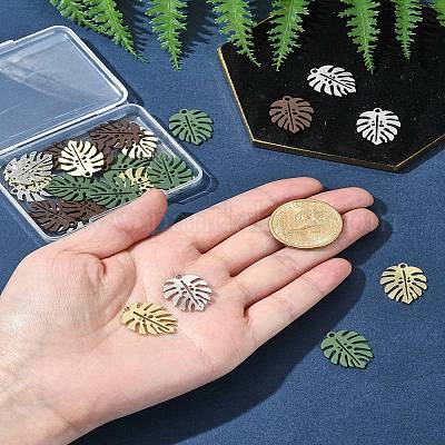 24 шт. 4-х цветные подвески из сплава ENAM-FS0002-28-1