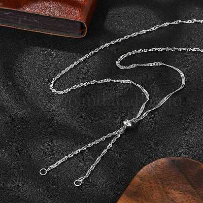 Изготовление ожерелья из сингапурской цепи из нержавеющей стали 304 AJEW-JB01333-02-1