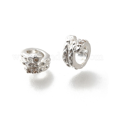 Латунные микро проложить кубического циркония бусы KK-K378-62S-1