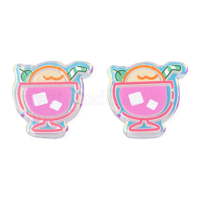 Прозрачные акриловые кабошоны с принтом TACR-N016-32-1