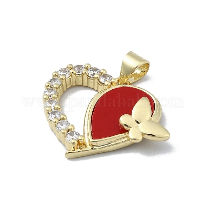 Латунные микропаве прозрачные подвески с фианитом KK-A221-02A-G-1