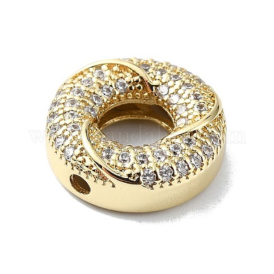 Покрытие стойки латунь микропаве прозрачные кубические циркониевые бусины KK-U014-03G-1