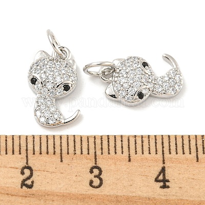 Покрытие стойки латунь микропаве прозрачные подвески из кубического циркония KK-B093-02C-P-1