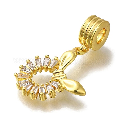 Стеллажное покрытие латунь проложить прозрачный кубический цирконий европейские подвески с подвесками KK-H485-21P-1