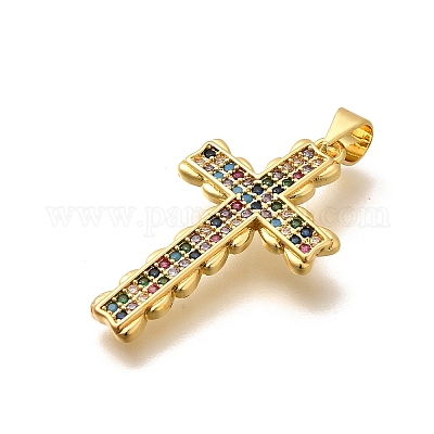 Стойки обшивки латунь микро проложить Циркон подвеску KK-L226-005G-01-1