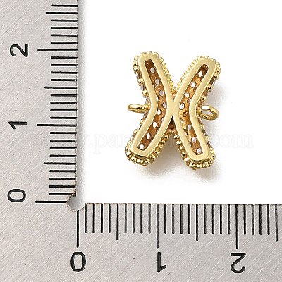 Латунные микро-паве кубические цирконии буквы соединения KK-I717-04X-1