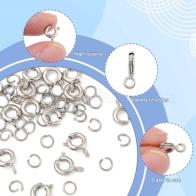 Латунная застежка пружинного кольца KK-FS0001-50P-1